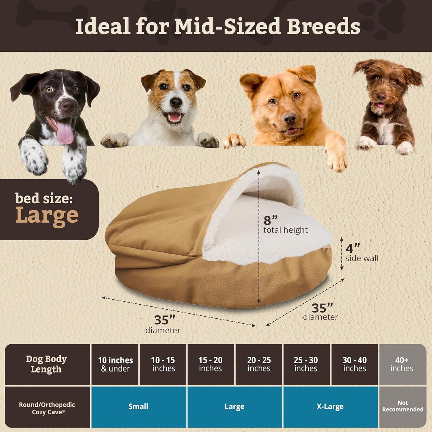 Luxury Microsuede Cave Pet Bed