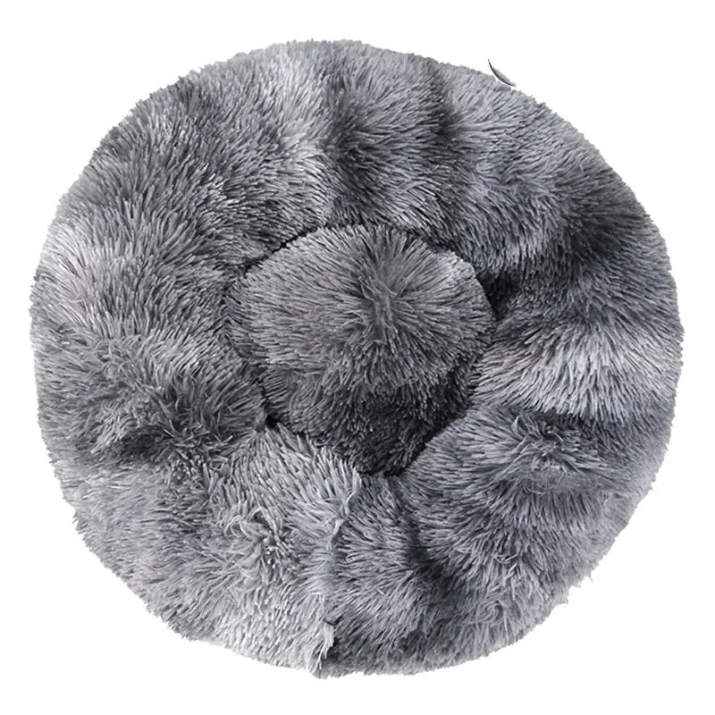 Ultra Soft Plush Pet Bed - Calming Round Bed