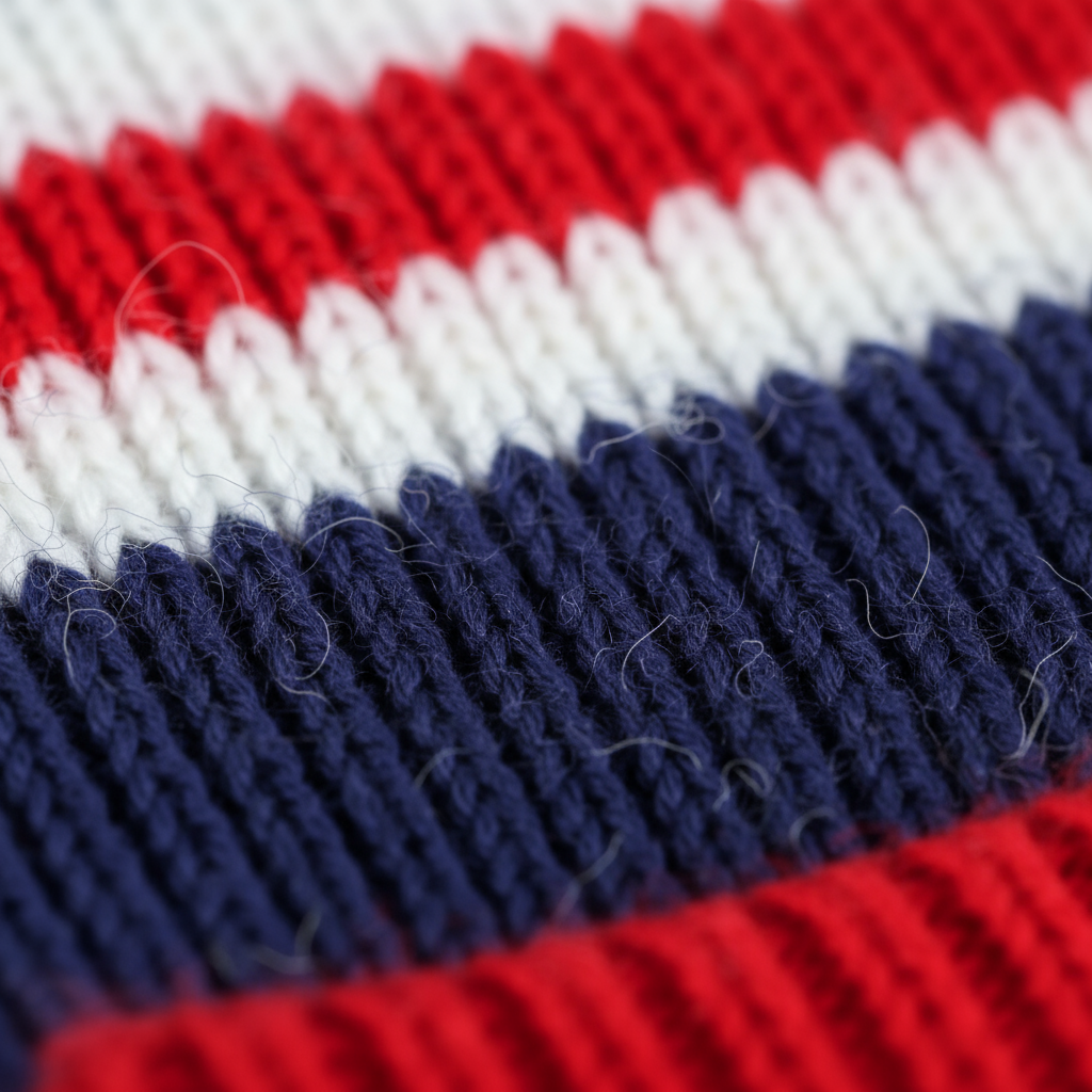 Close-up gebreide stof textuur