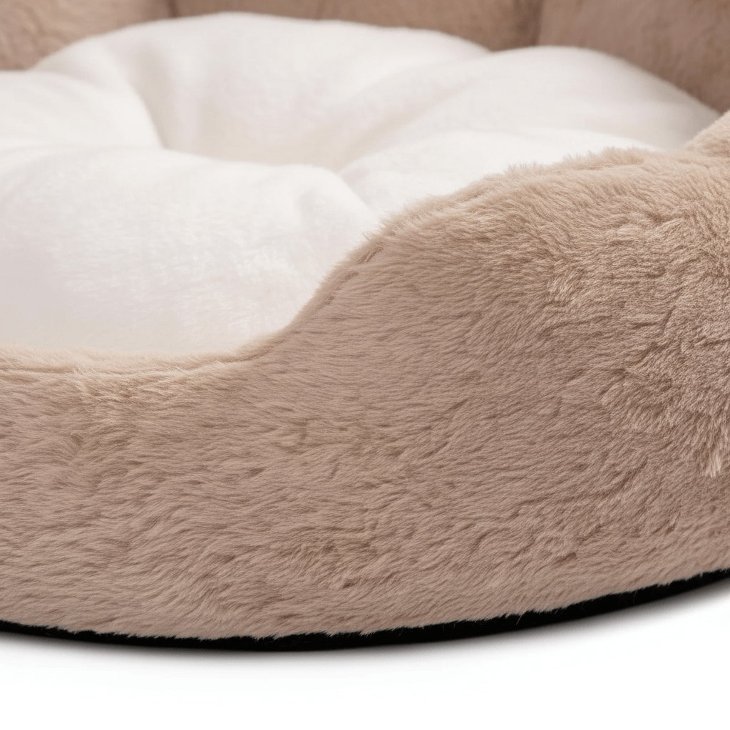 Raised petal edge detail of flower petal cat bed