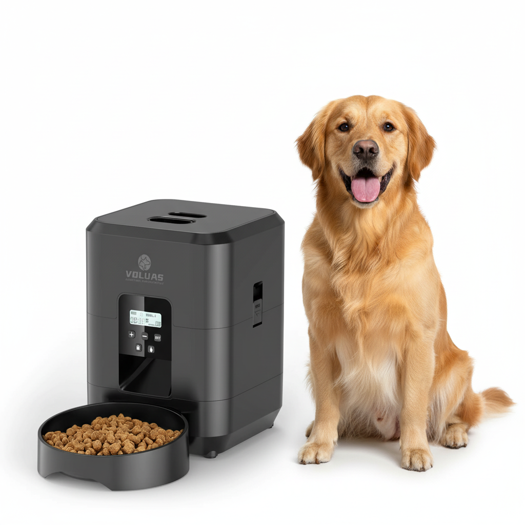 PetMate Smart Feeder with Golden Retriever