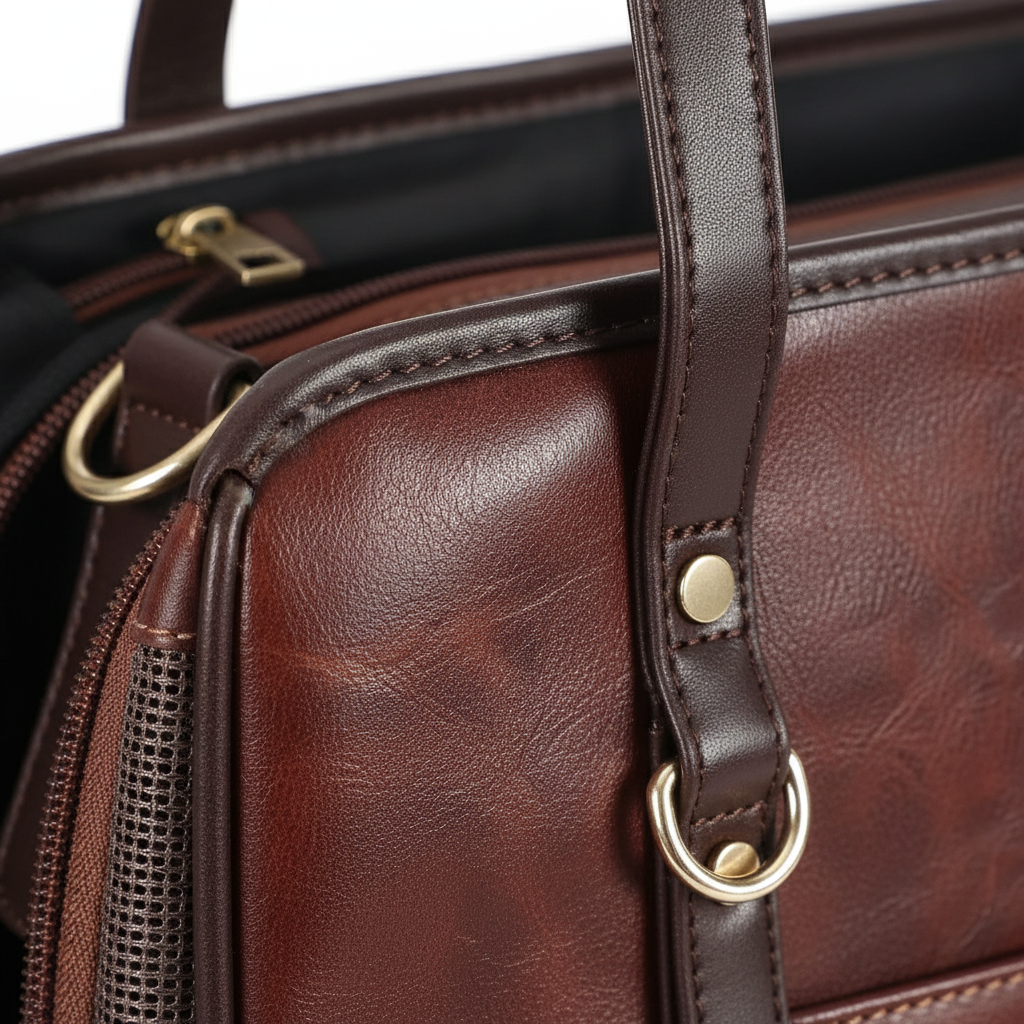 Vegan leather texture close-up