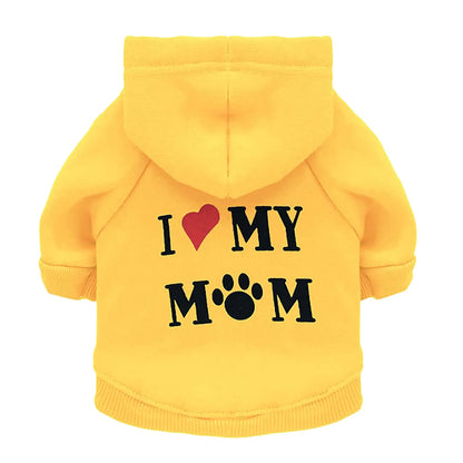 Hoodie with Leash Hole - Soft Winter Sweatshirt for Small Dogs