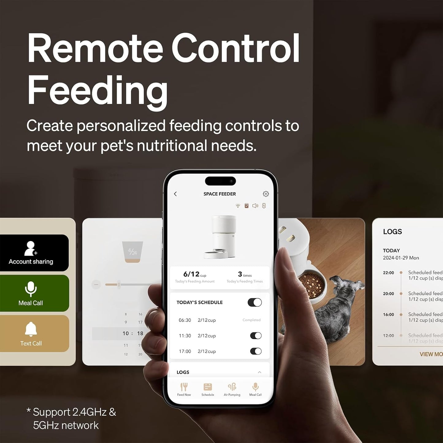 Automatic Pet Feeder with Vacuum Seal – 34 Cup WiFi Feeder