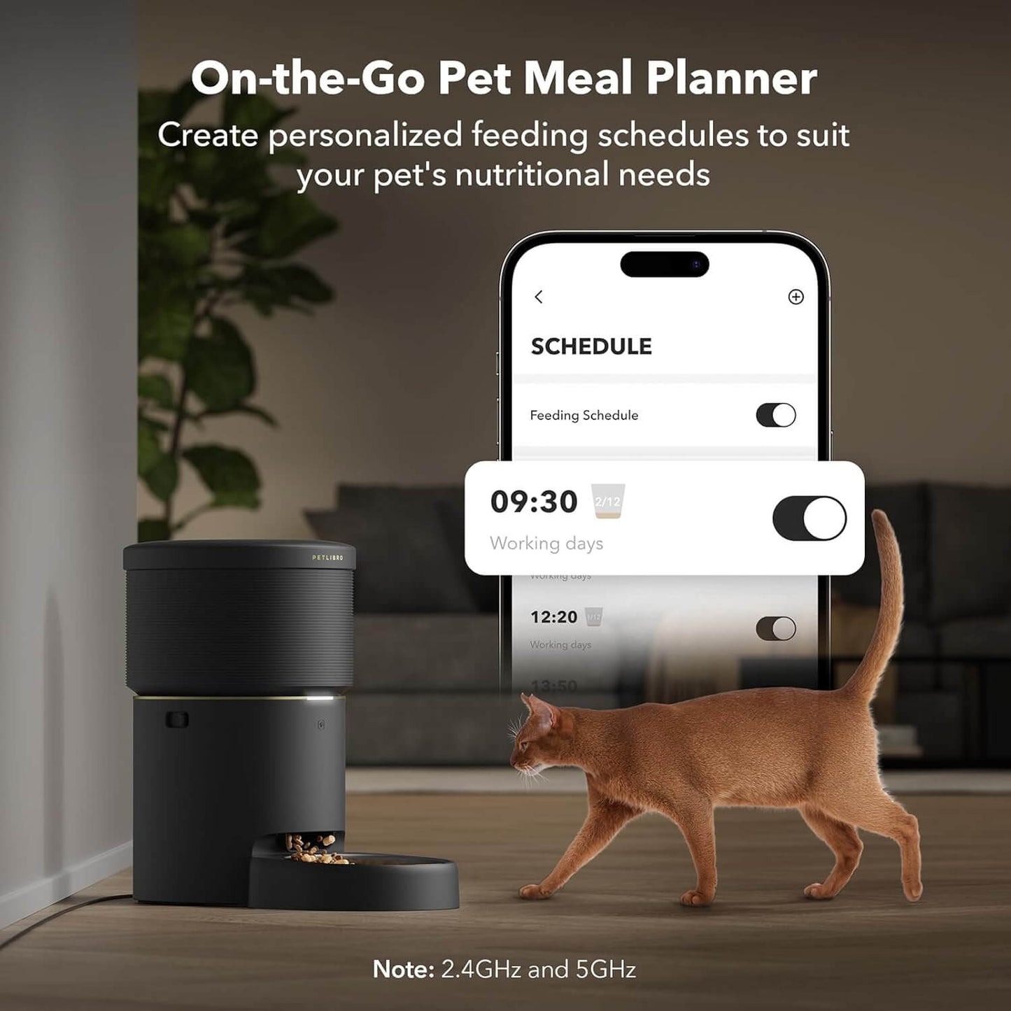 smart pet feeder app control feeding schedule