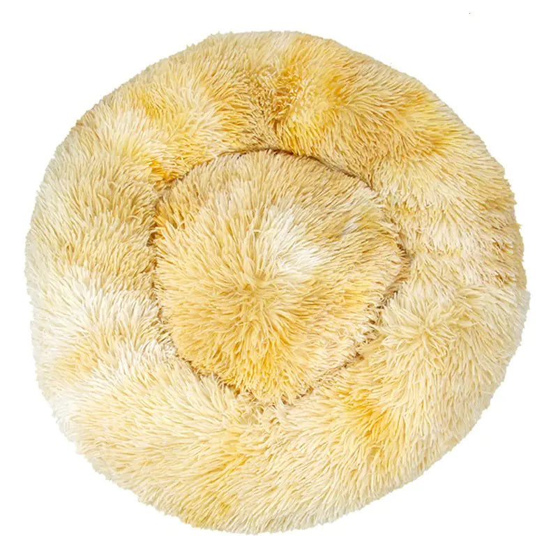 Ultra Soft Plush Pet Bed - Calming Round Bed