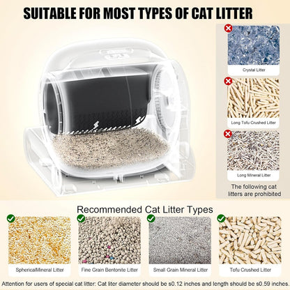 Automatic Self-Cleaning Cat Litter Box - 65L Large WiFi App Control