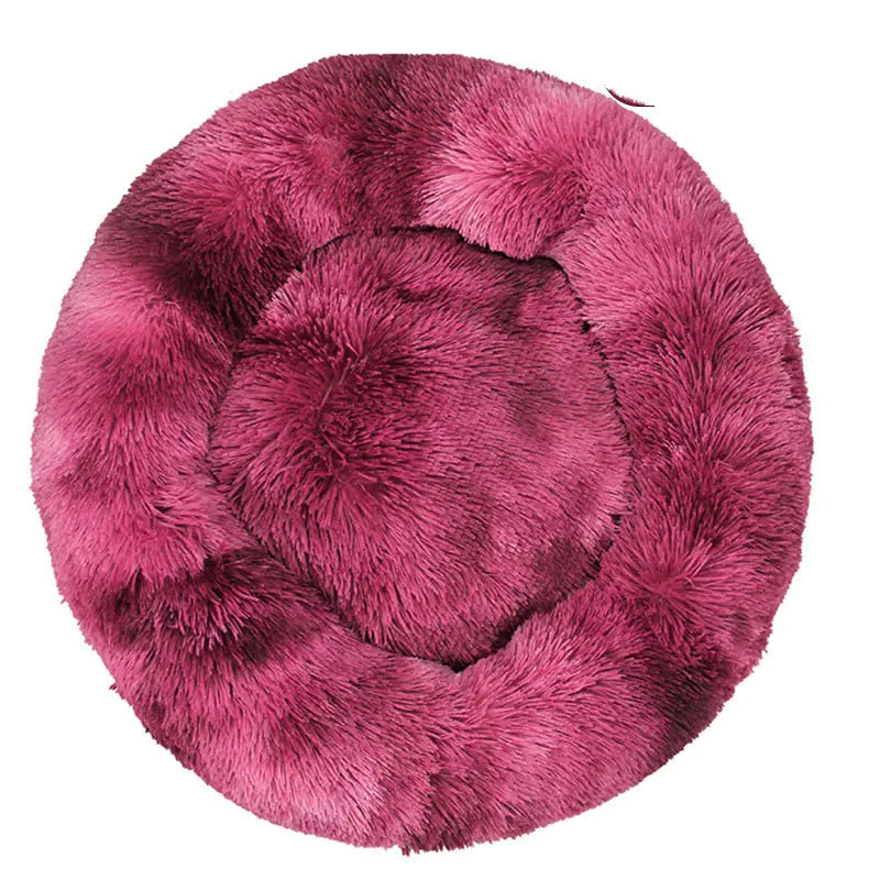Ultra Soft Plush Pet Bed - Calming Round Bed