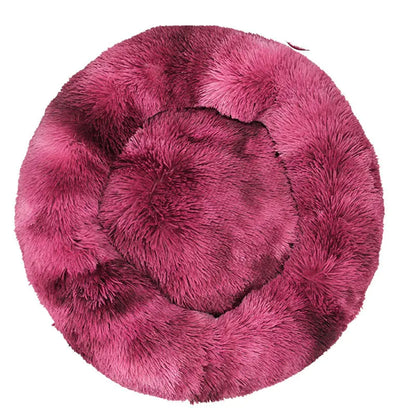 Ultra Soft Plush Pet Bed - Calming Round Bed