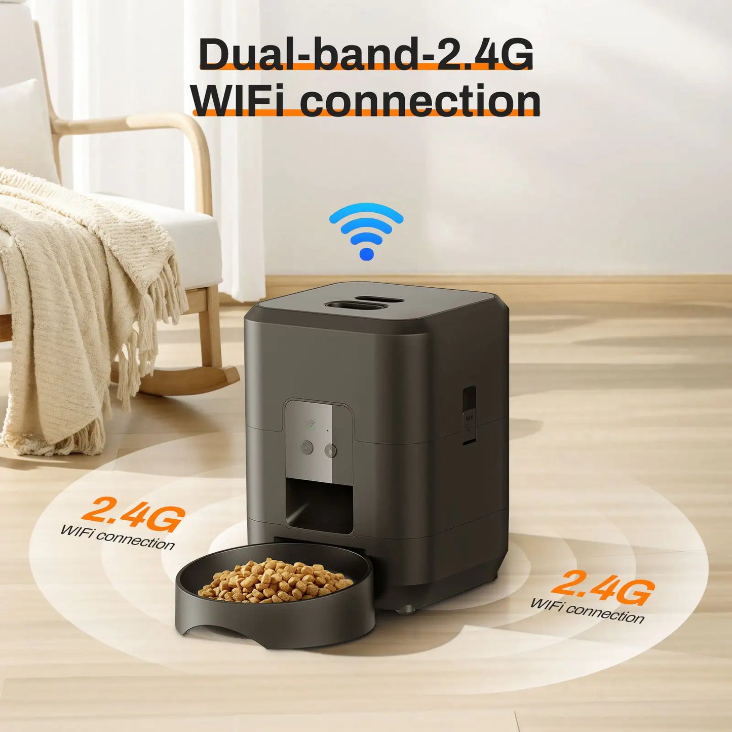 WiFi Smart Pet Feeder - Automatic Food Dispenser