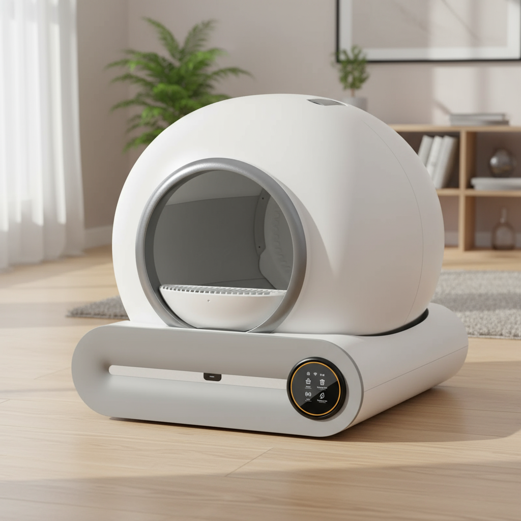 Automatic self-cleaning litter box product shot