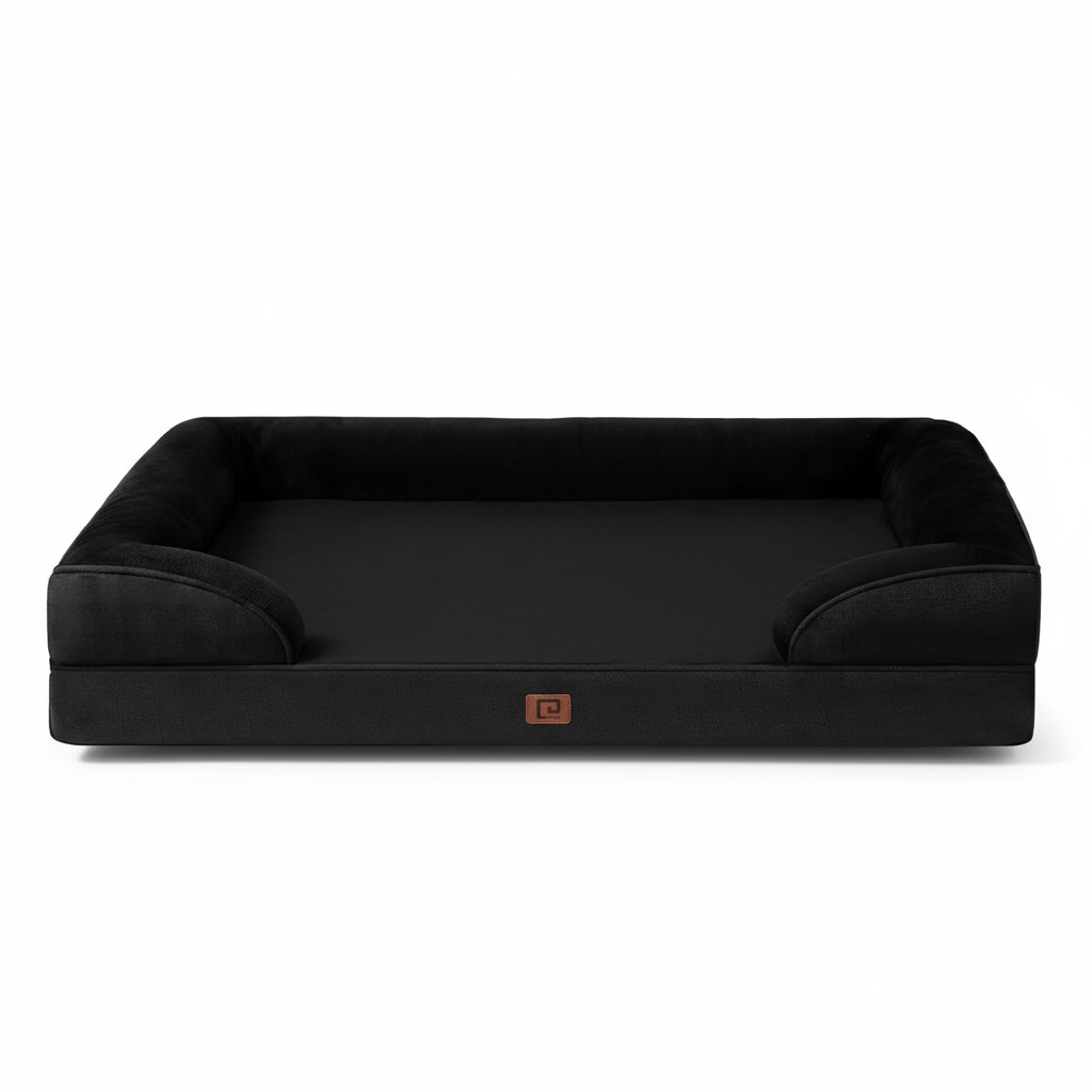 Black XL Orthopedic Dog Bed - Product Shot