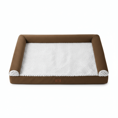 Orthopedic Dog Bed for Large Dogs | Memory Foam Couch with plush surface and supportive walls.