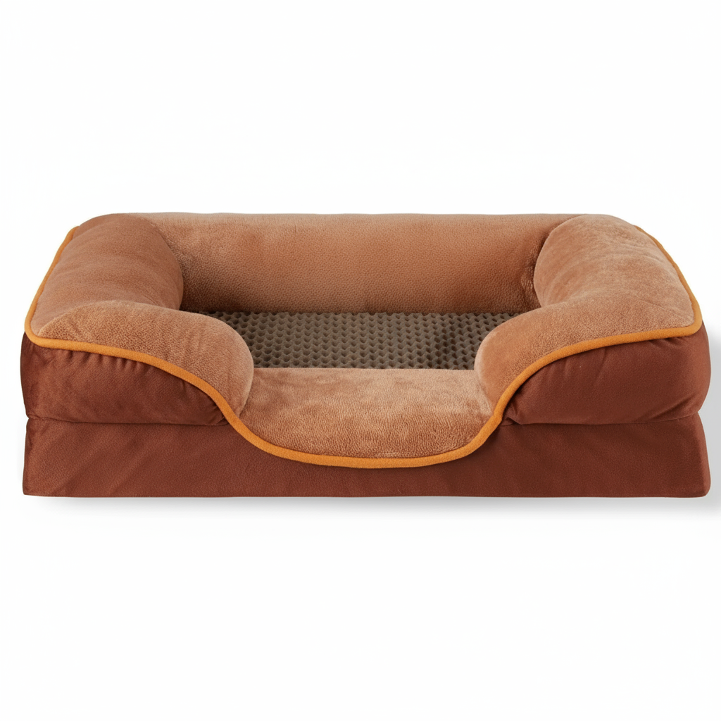 Brown Orthopedic Dog Bed - Product Shot