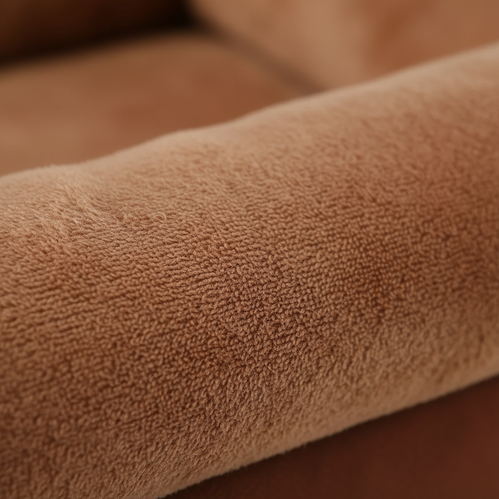 Brown Plush Fabric - Alternative Angle