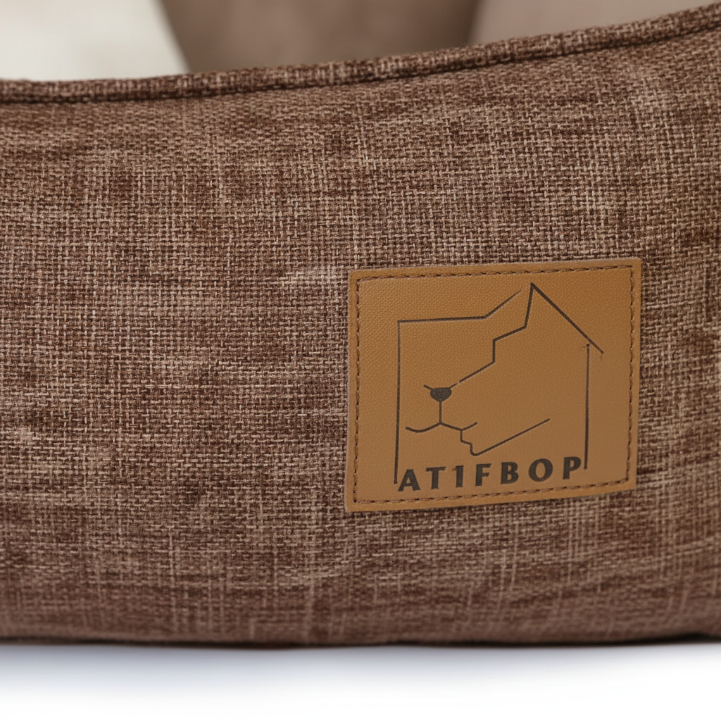 Brown Woven Fabric Texture Close-up