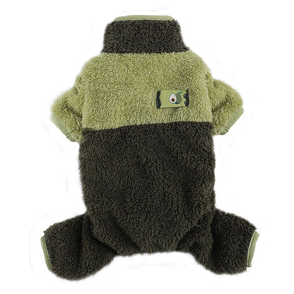 Fleece Dog Pajamas Onesie - Warm PJs for Small Dogs & Puppies