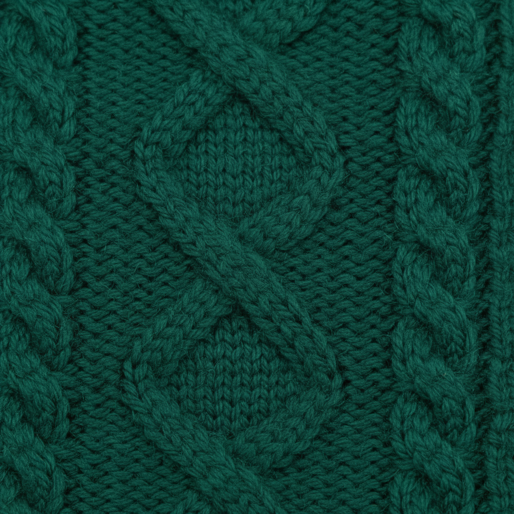 Cable knit fabric texture
