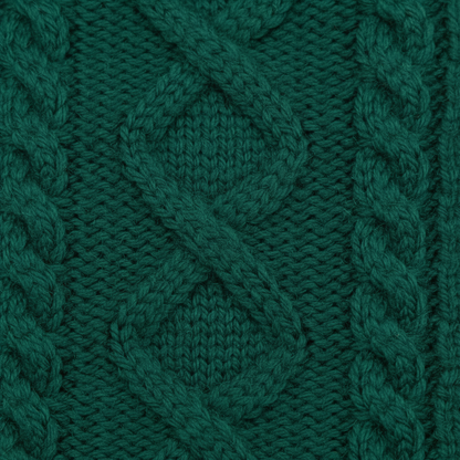 Cable knit fabric texture