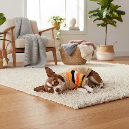 Chihuahua in Scandinavian living room