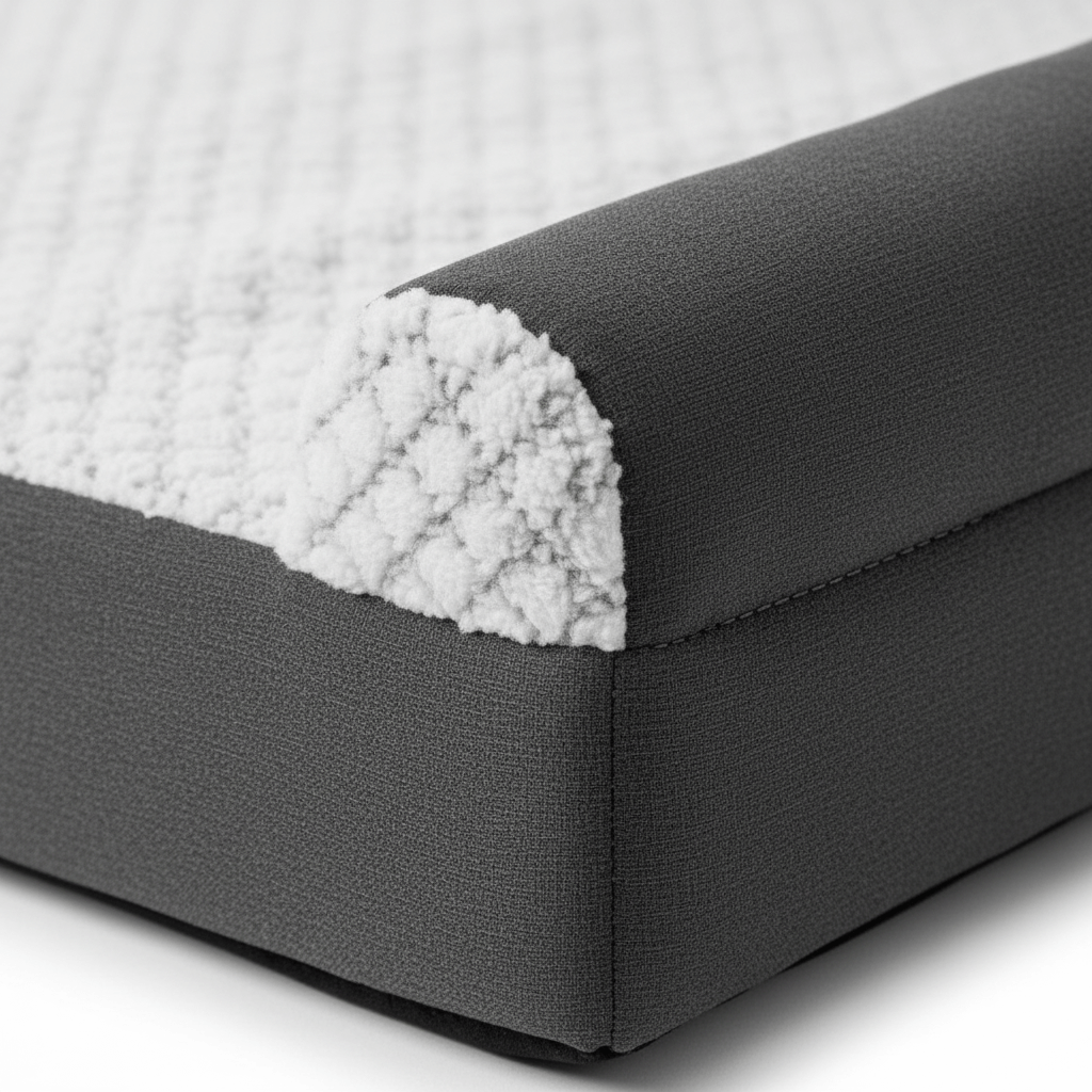 Orthopedic Dog Bed for Large Dogs | Memory Foam Couch, featuring plush fabric and supportive edges for comfort.