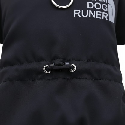 Close-up of the Premium Windproof Dog Jumpsuit showing attachment and fabric details for optimal pet comfort.