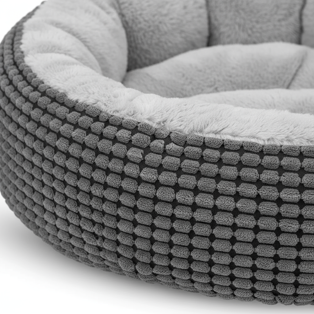 Detail shot van textured plush fabric