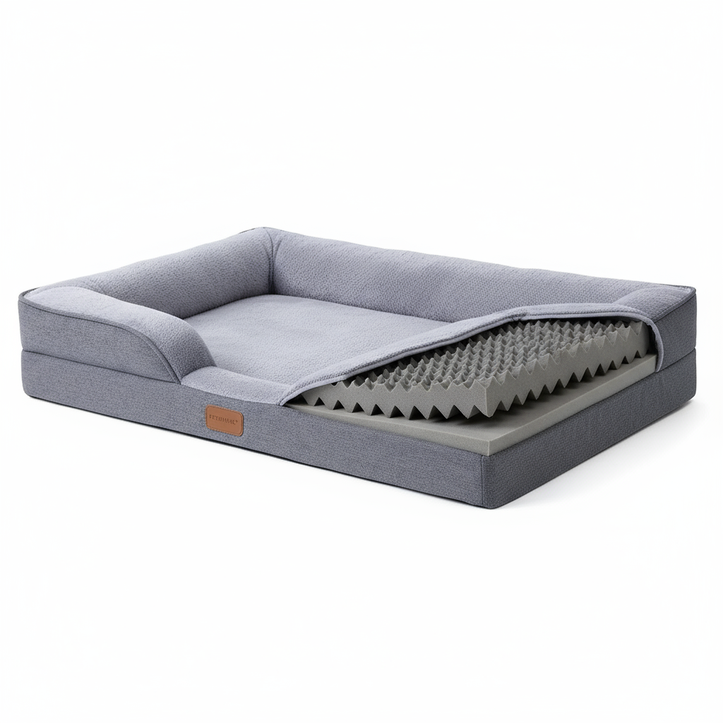Extra Large Gray Orthopedic Dog Bed