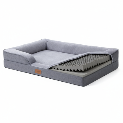 Extra Large Gray Orthopedic Dog Bed