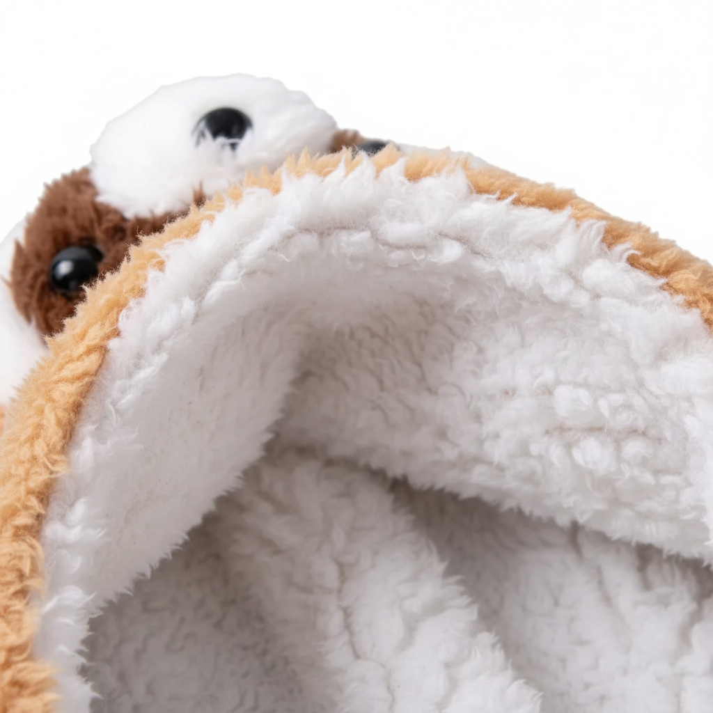 Fleece fabric inside lining close-up