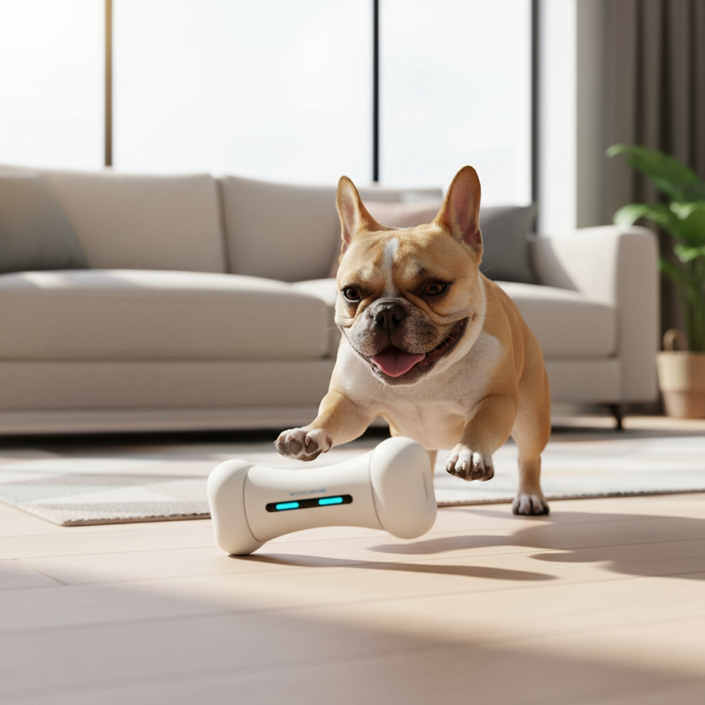 French Bulldog playing with Wickedbone