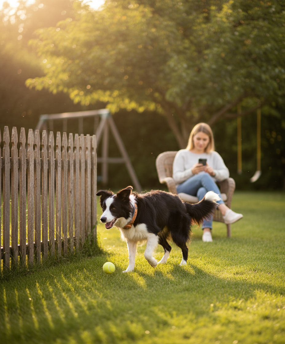 GPS tracker collar - familie scene