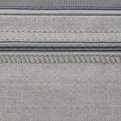 Grijze pet carrier materiaal close-up