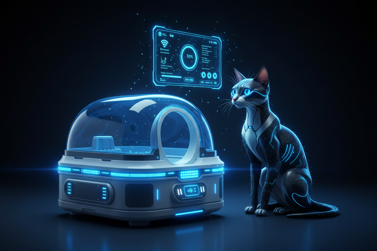 High-Tech Innovation with Futuristic Cat