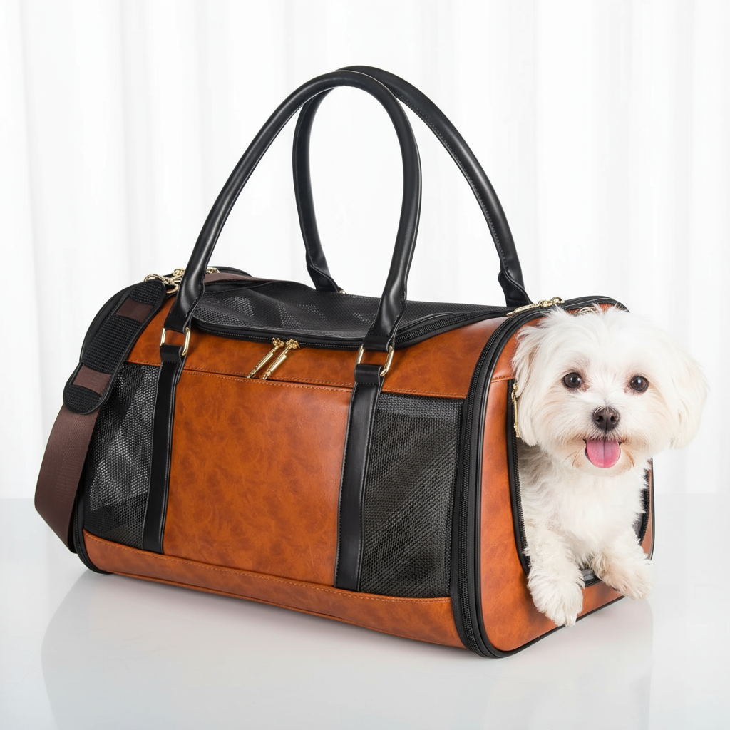 Kleine hond in carrier