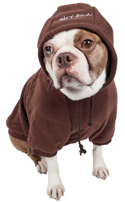 Pet Life Plush Cotton Dog Hoodie - Machine Washable