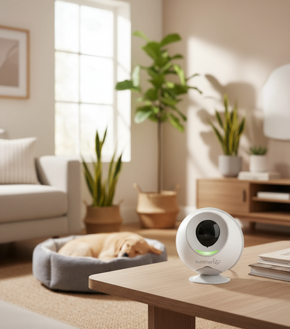 LIV Cam with puppy in living room