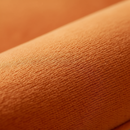 Orange Plush Fabric - Macro Detail