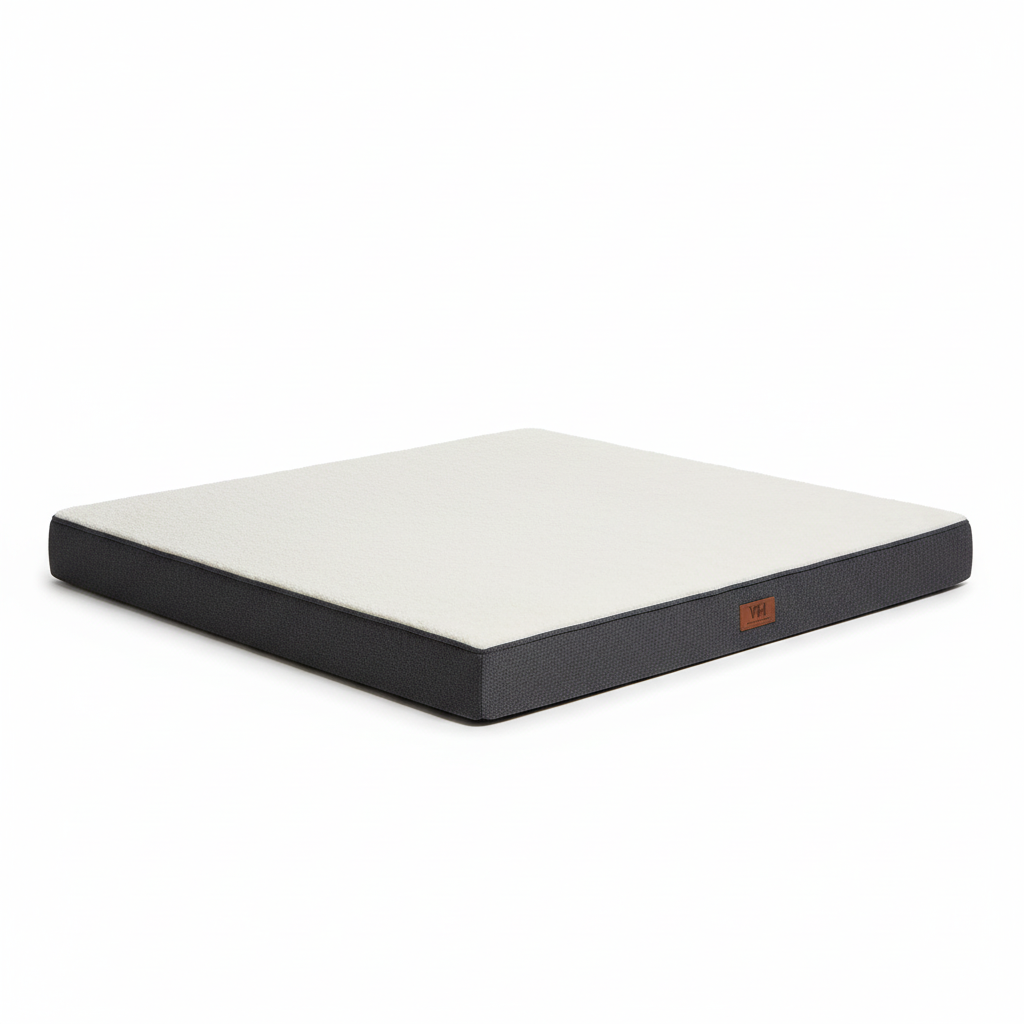 Orthopedic dog bed on white background