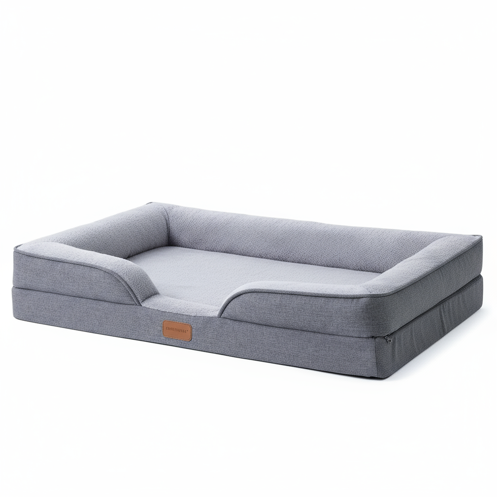 OUPEIWAWA Gray Orthopedic Dog Bed