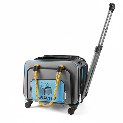 Pet carrier met wielen wit