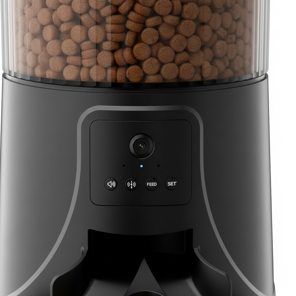 PetUltra Control Panel and Camera Close-up