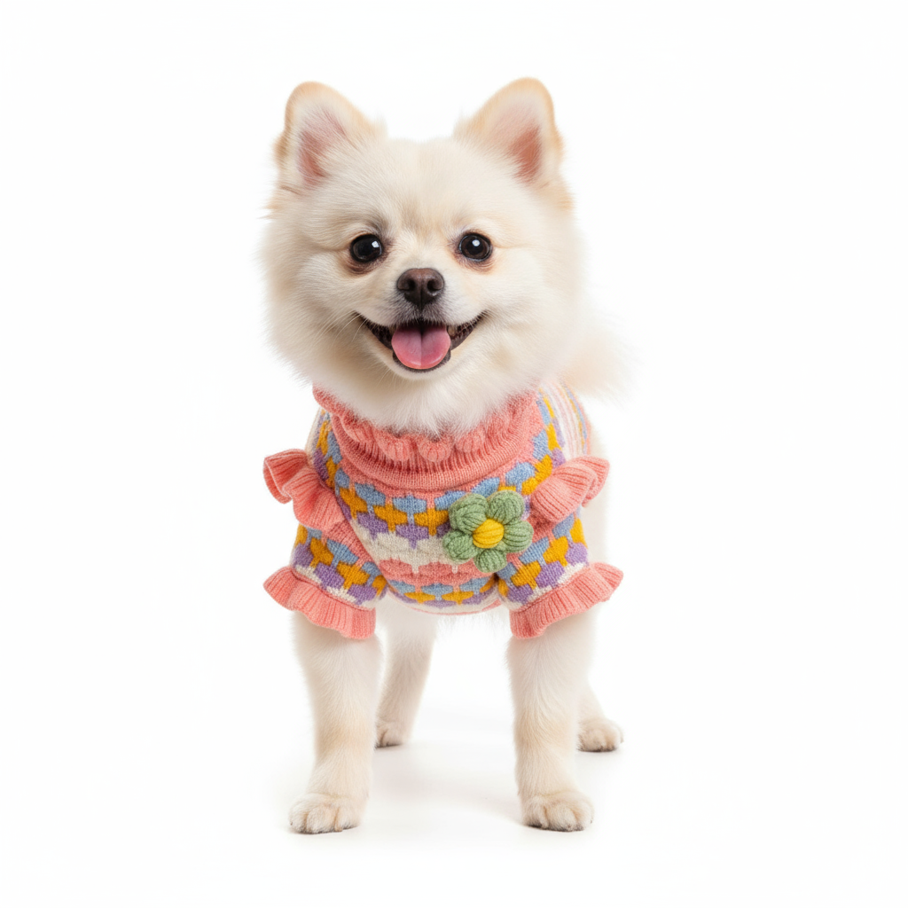 Pomeranian in sweater