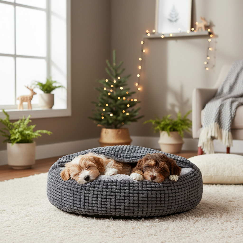 Puppies bij het raam