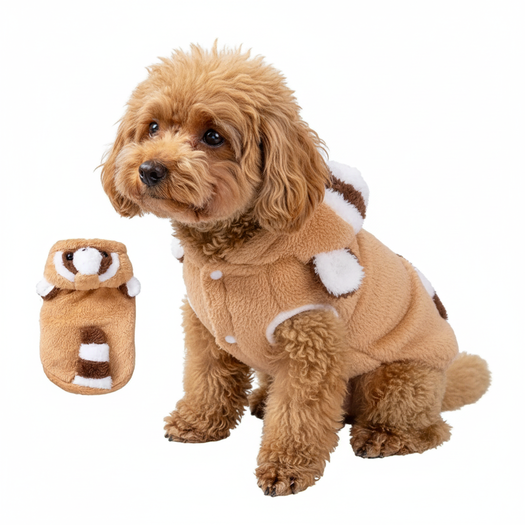 Red Panda Dog Hoodie Close-up 1