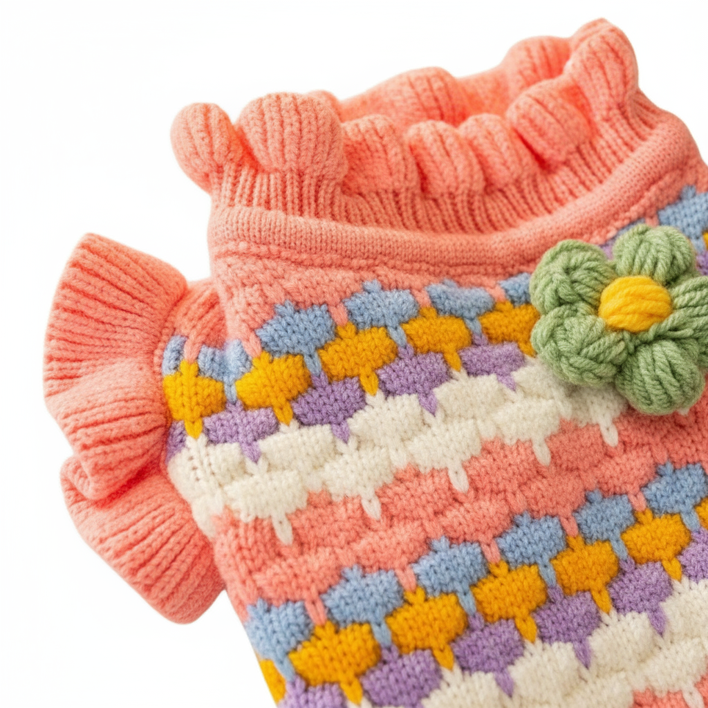 Ruffle collar detail