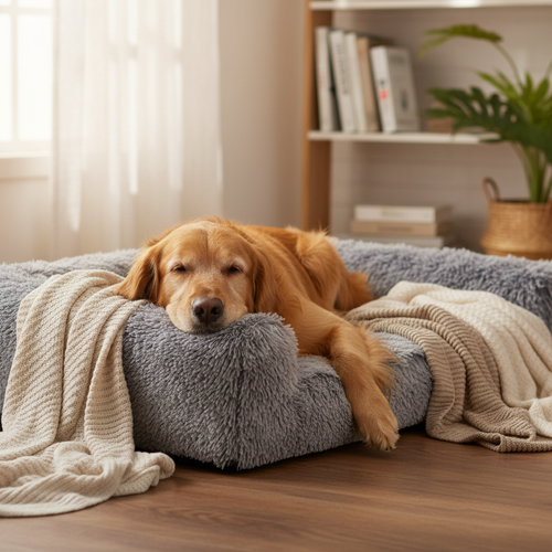 Senior Dog Comfort Close-up