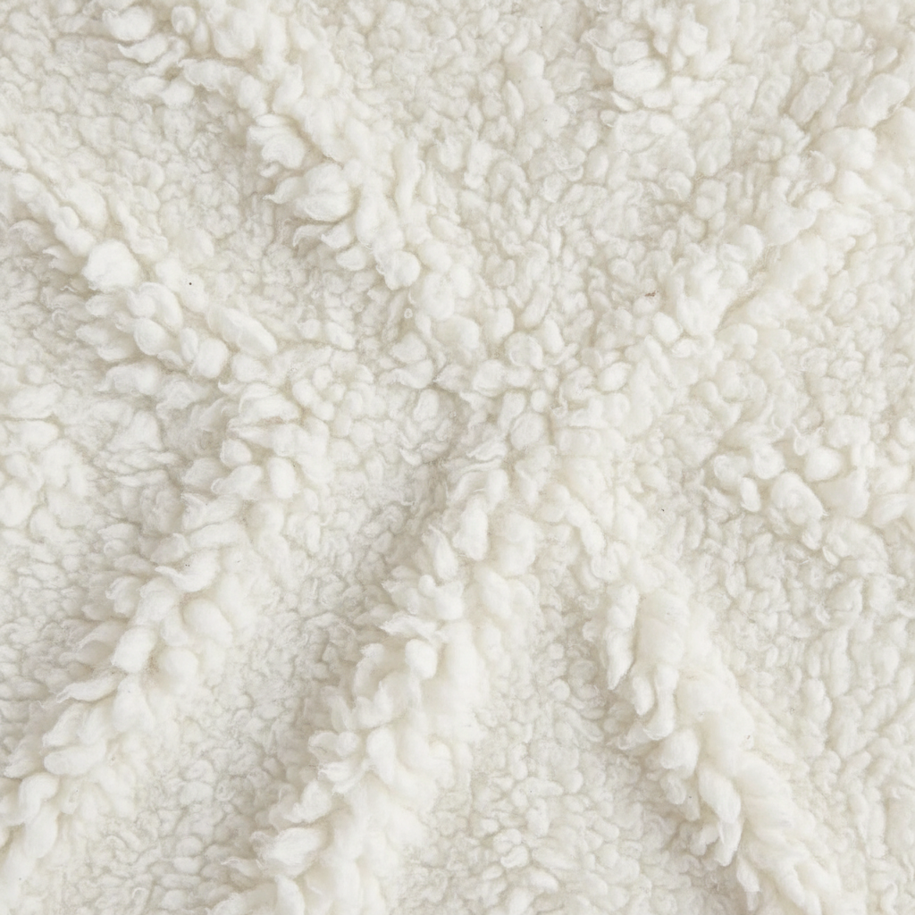 Sherpa fleece texture close-up