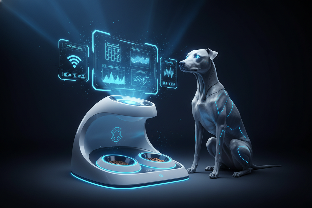 Smart Feeding Innovation with Futuristic Dog