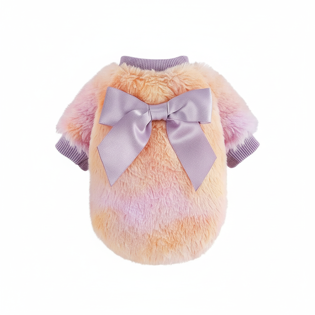 Tie-dye sweater flat lay